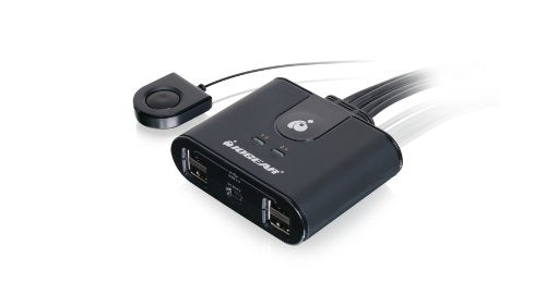 IOGEAR USB 2.0 4x4 Peripheral Switching Hub - 4 PC Share To 4 USB Devices - Up To 480Mbps - Mobile Devices Charging - Mouse/Keyboard - Printer - Scanner - EX HD & More-LED Indicators w/Remote - GUS404 - size: 4x4, style: USB 2.0
