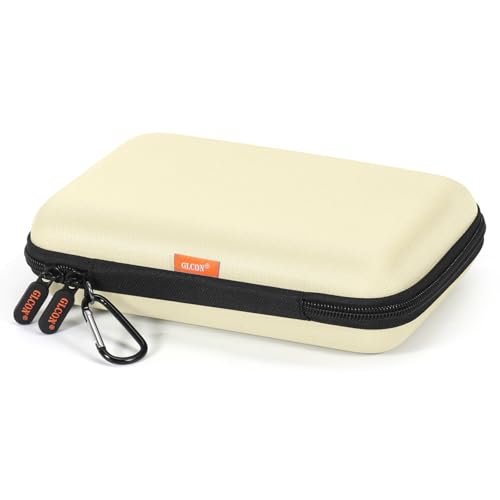 Clean-Beige Hard Shell Case for Electronic Accessories Organizer - Large Hard Carrying Case for Power Bank, External Hard Drive, Cell Phone, Charger, Cable - Portable Protection Travel Pouch Bag - color: Clean-Beige