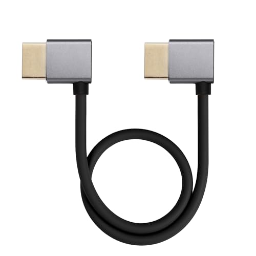8K HDMI 2.1 Silicone Cable 48Gbps Ultra High-Speed Supports 8K@60Hz 4K@120Hz for Sony PXW-FS7/FS7K FX3 FX6 FX9 Canon XF305 XF300 XF705 C700 C500 Mark II Camera Black 0.98ft - color: Black left-right HDMI, size: 0.98FT