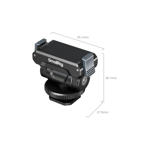 SMALLRIG Cold Shoe Adapter Mount for DJI Osmo 360 / Action 5 Pro / 4 / 3, with Quick Release Mount, 180° Tilt Adjustable - 5436