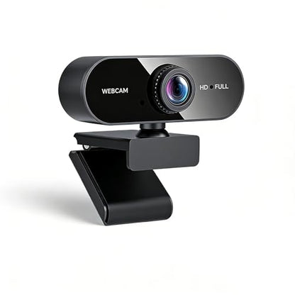 High Definition 1080 FHD Webcam, USB Computer Camera with Microphone for PC & Laptop, Noise Reduction Beauty Web Cam for Video Calling, Meetings, Desktop Streaming and Gaming