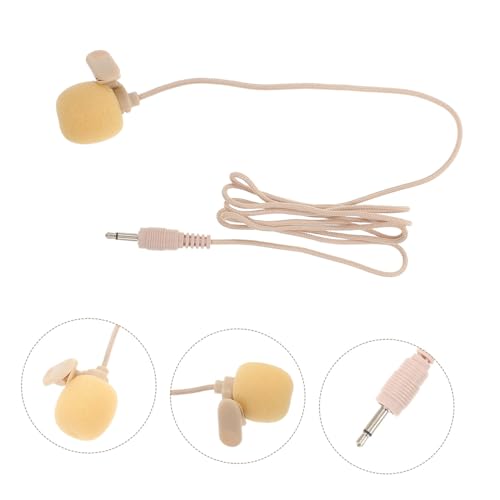 Hemoton Portable Lavalier Microphone Mini Condenser Lapel Mic with Plug for Online Meetings and Interviews Noise Reduction Compatibility for Broadcast and Computer Use