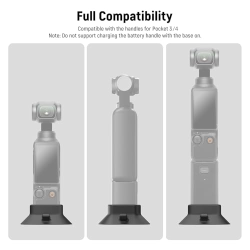 NEEWER Basics AC023 Suction Cup Base Mount Compatible with DJI Osmo Pocket 4 & Pocket 3 Gimbal Camera, Silicone Table Holder ø 64mm Nonslip Soft Stable Accessories, Supports Battery Handle Charging - style: AC023