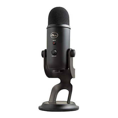 Blue Yeti USB Microphone, Blackout, with Knox Pop Filter (2 Items) | Blue Yeti USB Mic, Tri-Capsule, 4 Patterns, Gain and Mute, 3.5mm Zero-Latency Monitoring, Knox Pop Filter Included