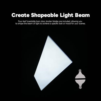Bowens Mount Optical Snoot Spotlight Kit for Amaran150C/300C, Storm 400X, 600X Pro, 100X/D, Godox SL60, Nanlite FS-300C, Neewer LED Monolight etc - size: for COB Monolight