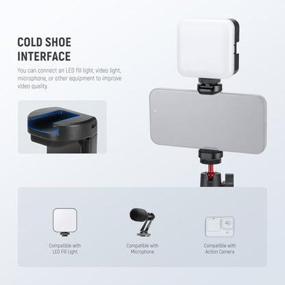 NEEWER Tripod for iPhone with Remote/Action Camera Mount Adapter/Phone Holder, Mini Flexible Camera Phone Tripod Stand Compatible with GoPro Samsung DSLR Camera Webcam for Vlog, Video Recording, T72 - style: T72