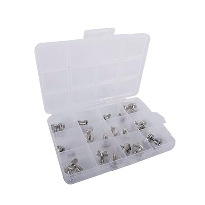 NICEYRIG Camera Accessories Screw Set, 1/4’’-20 & 3/8’’-16 Multi-Size Screws for DSLR Camera Cage, Handle, Cheese Plate [Pack of 24] - 617