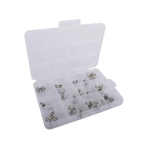 NICEYRIG Camera Accessories Screw Set, 1/4’’-20 & 3/8’’-16 Multi-Size Screws for DSLR Camera Cage, Handle, Cheese Plate [Pack of 24] - 617