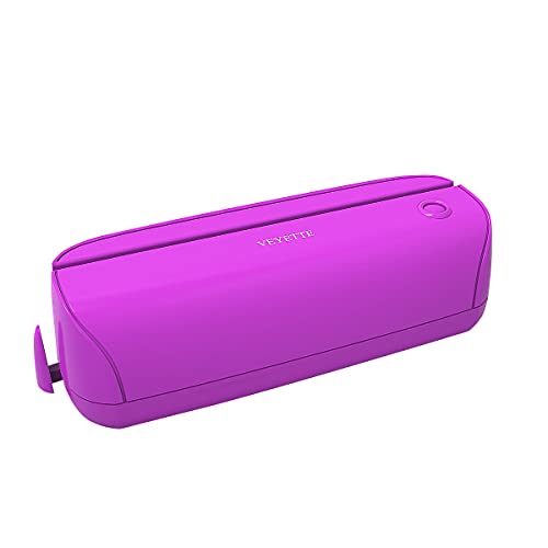 Electric 3 Hole Paper Punch, VEYETTE Paper Puncher with Adapter for Office School Studio, 20 Sheet Capacity, AC or Battery Purple - color: Purple