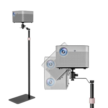 PEGZONE Projector Stand -Height Adjustable Floor Stand with 1/4'' Screw Heavy-Duty Steel Base Projector Mount Extends 35" to 48,Compatible with Projector, Camera for Home & Office & Outdoor