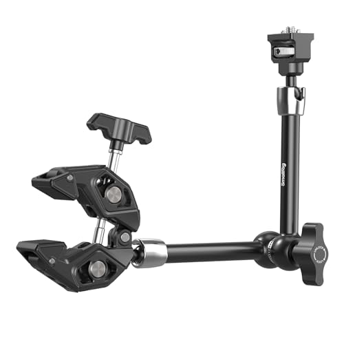 SMALLRIG 12.9 Inches Magic Arm Clamp, with 1/4'' Screw & Anti-Deflection Retractable Pin, Clamp Mount for GoPro/for Insta360 /for DJI Action/for DSLR/for Light/for Monitor/for Phone - 5312