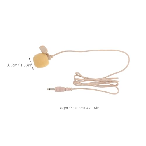 VICASKY Portable Lavalier Condenser Microphone with 3.5mm Plug, Mini Clip-on Noise Canceling Mic for Computer, Online Meetings, Video Recording, and Vlog Use