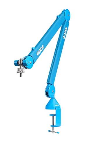 RØDE PSA1+ Professional Studio Arm with Spring Damping and Cable Management (Blue) | Parallelogram Spring Design, Fully Damped, Supports 94g-1.2kg Mics, Integrated Xlr and USB Management, 360 Degree Rotation - color: Blue