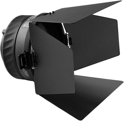 Amaran Mini Fresnel with Mini Barn Doors Bowens Mount Attachment Designed for Halo 100x 200x,Ray 60c & 120c, and Other Bowens Mount Led Video Light (Small) - size: Small