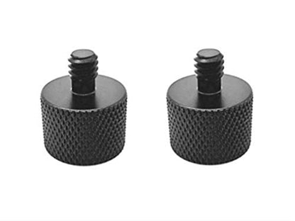 Mic Stand Adapter 5/8 to1/4 Microphone Screw Adapter Thread Screw Adapter for Camera Monitor Microphone Stand Microphone holder 2 Pack Black
