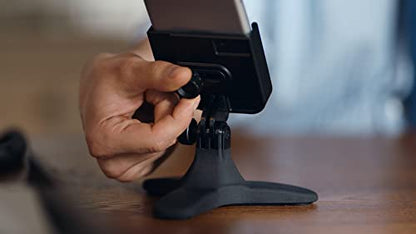 WeatherTech DeskFone - Universal Desktop Cell Phone Holder (Black Metal Knobs) - color: Black Metal Knobs