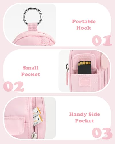SQERO Soft Camera Case for Digital Camera KODAK PIXPRO FZ55/ FZ45/CAMKORY DC403 FHD 1080P,Travel Camera Pouch, Carry Case Bag Cute Small - color: Pink