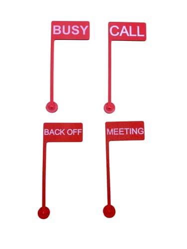 Desk Status Flag - Busy/on Call/Meeting/Back off - Focus Indicator for Home Office - Work from Home Desk Sign - Productivity Desk Accessory - PLA Material - style: Red-BUSY