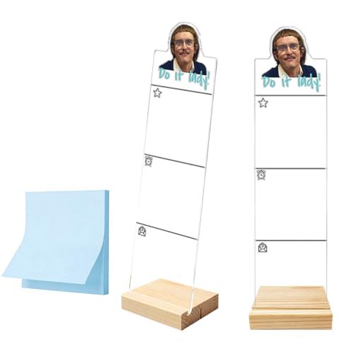 Monitor Memo Board Computer Monitor Memo Board Sticky Note Organizer Do It Lady Acrylic Desk Accessories Removable Wooden Base Set Sticky Notes 100 Sheets 11.8×3.1 inches - color: Lady