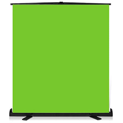 Yesker Upgrade Green Screen 73.2x77.5 inch Wider 180cmx 196cm Background Collapsible Chromakey Photo Backdrop Portable Pull Up with Aluminium Base Wrinkle-Resistant Fabric for Video Studio Live Game - size: 73.2x77.5"
