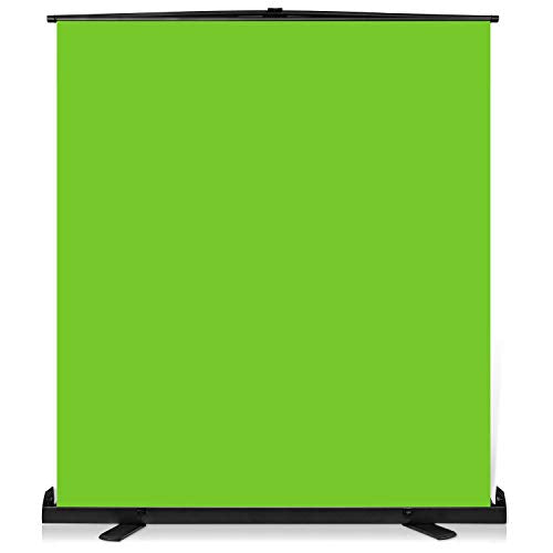 Yesker Upgrade Green Screen 73.2x77.5 inch Wider 180cmx 196cm Background Collapsible Chromakey Photo Backdrop Portable Pull Up with Aluminium Base Wrinkle-Resistant Fabric for Video Studio Live Game - size: 73.2x77.5"