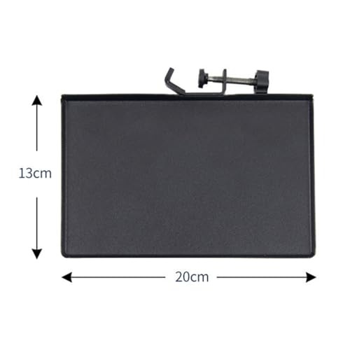 Clamp Microphone Stand Tray Holder for Live Streaming with Sound Card Storage Raised Edge Bracket for Picks Capos Phones and Accessories