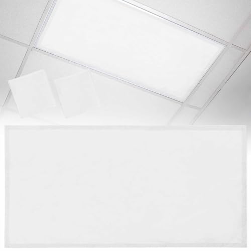2 Pack Fluorescent Light Cover 4x2 Feet, White Lights Filters Drop Fluorescent Lights Shade Cloth, Modern Simple White Backdrop Magnetic Ceiling Classroom Light Cover for Office - color: White, size: 2 Piece