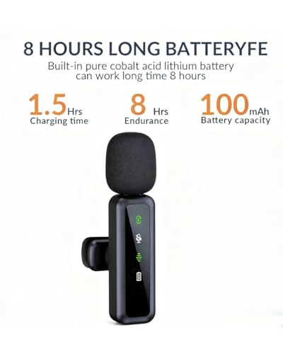 3 IN 1 Wireless Lavalier Microphones for iPhone/Android/Camera Devices(Lightning/USBC/3.5 mm Jack), 2 Pack Mini LED Display Lapel Mic with Mute/Reverb/Noise Reduction for Video Recording Vlogging