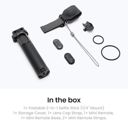 Insta360 Foldable 2-in-1 Selfie Stick Remote Kit with Invisible Stick, Built-in Tripod, Ideal for Vlogging, Hiking, Group Shots, Supports X5, X4 Air, X4, X3 Action Cameras