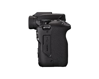 Canon EOS R50 Mirrorless Vlogging Camera (Body Only/Black), RF Mount, 24.2 MP, 4K Video, DIGIC X Image Processor, Subject Detection & Tracking, Compact, Smartphone Connection, Content Creator | 24.2MP Aps-C, Digic X, Dual Pixel Af Ii, 4k30p, Up to 15 Fps,