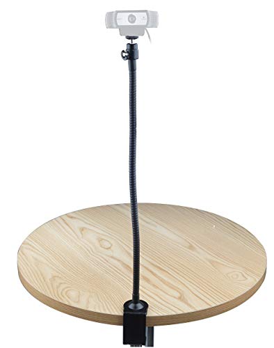 Webcam Stand - 25 inch Gooseneck Clamp Desk Webcam Mount Arm for Logitech Webcam C920s C920 C930e C922x C930 C922 C925e C615 Brio