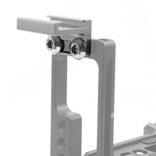 Cold Shoe Mount Adapter 90 Degree Angle for Camera Rig Attach Side Cage Quick Release L Bracket Plate Handle 1/4"" Screws, As Pictures Shown