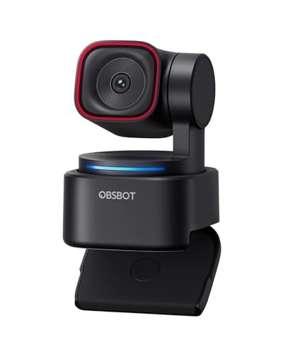 OBSBOT Tiny 3 Lite AI-Powered Spatial Audio 4K Webcam - Compact AI Tracking PTZ Camera with 1/2" Sensor, Tri-Mic, Voice Control, 120FPS, HDR, Camera for PC, Mac, Laptop, Streaming, Meeting, Zoom,Teams