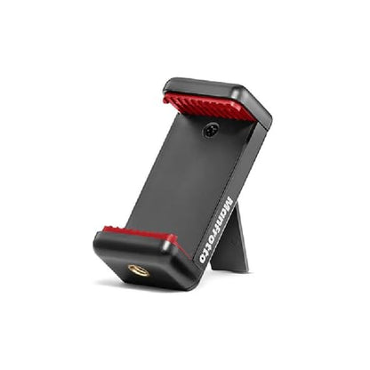 Manfrotto Mini Tripod with Universal Smartphone Clamp, Made in Italy, for iPhone with or Without Case, CSC, Vlogging, Videography, MKPIXICLMII-BK - style: Black Tripod Kit with Universal Smartphone Clamp, Made in Italy