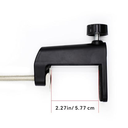 Universal C-Clamp Lamp Holder Desk Mount Clamp Base for Swing Arm Lights, DIY Lighting, Monitors, Workbenches - color: Black