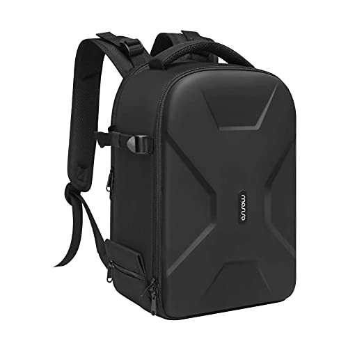 MOSISO Camera Backpack,DSLR/SLR/Mirrorless Photography Camera Bag Full Open Waterproof Hardshell Bag with Insert&Tripod Holder&Laptop Compartment Compatible with Canon/Nikon/Sony, Black - color: Black