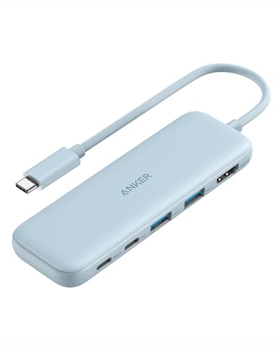 Anker USB C Hub, 5-in-1 USBC to HDMI Hub with 4K Display, 5Gbps USB-C and 2 5Gbps USB-A Data Ports for MacBook Pro, MacBook Air, Dell XPS, Lenovo Thinkpad, HP Laptops and More (Blue) - color: Blue