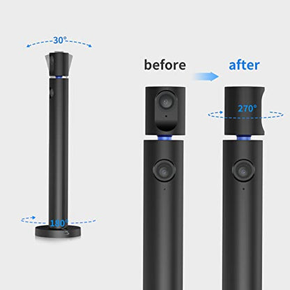 CZUR Halo Streaming Dual Webcam, Professional USB Web Camera 1080P with Microphone, 90° View Computer Camera, Plug & Play, Compatible with Windows/Mac, for TikTok/YouTube/Yahoo Messenger