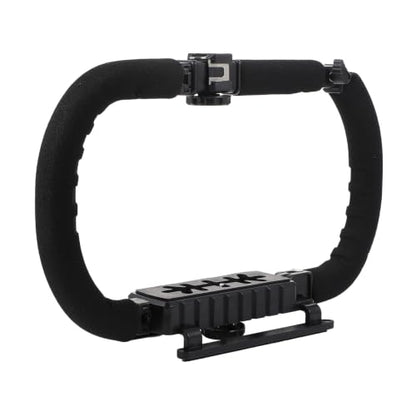 Balacoo Handheld DSLR Camera Stabilizer Grip for Video Rig and Phone Vlogging with Dual-Side Anti-Shake Support, Compatible with Smartphones and Sports Cameras, Portable Filmmaking