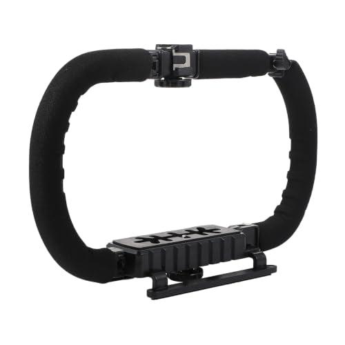 Balacoo Handheld DSLR Camera Stabilizer Grip for Video Rig and Phone Vlogging with Dual-Side Anti-Shake Support, Compatible with Smartphones and Sports Cameras, Portable Filmmaking