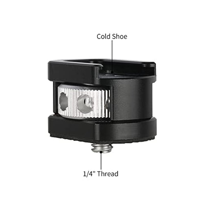 NICEYRIG Cold Shoe Adapter for 1/4’’-20 Thread, Thumbscrew Easy Mounting Cold Shoe Base for Microphone Flash LED Video Light - 499 - style: 1/4'' mount