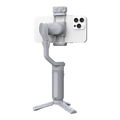 hohem iSteady XE KIT 3-Axis Smartphone Gimbal Stabilizer with Light for iPhone Android Phone for Vlog YouTube Live Video Record Handheld Folded Gimbla Stabilizer, Grey Combo