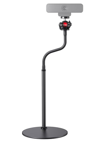 Webcam Stand for Desk, Upgraded Gooseneck Web Camera Tripod & 360° Swivel Ballhead for Logitech Webcam C922 C930 C930e C920 C920s C920x C960 C615 BRIO NexiGo N60 with 1/4" Thread