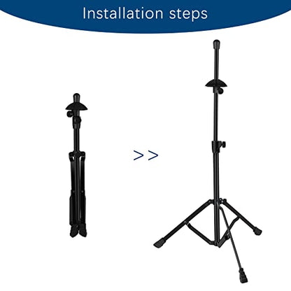 EASTROCK Trombone Stand, Retractable Height Adjustment, Triangular Stable Construction for Standard-sized Trombone