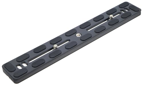 PU-250 250mm Universal Long Quick Release Plate Dual Dovetail Slide Rail with D-Ring Screw for Ball Head Tripod Mount DSLR Camera Arca Swiss Compatible