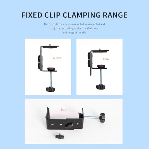 Magic Arm with Clamp, Long Articulating Arm Camera Mount, Adjustable Phone Mount Holder 360° Rotation, Mic Arm for Microphone, LED Lights, for Phone, Tripod, Desk, Table - size: 32"+clamp+phone clip