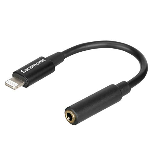 Saramonic SR-C2002 | Female 3.5mm TRRS to Lightning Audio Adapter Cable for Mic & Audio in & Headphone Out from iPhones & iPads - size: TRRS Female to Lightning