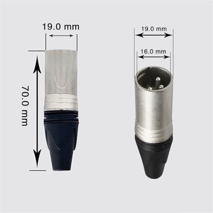 Locking 3.5mm Universal XLR Microphone Cable, Compatible With Sennheiser Saramonic BOYA Comica, Gold-Plated 1/8 Inch Connectors, 3-Pin Male, TRS to XLR Male Balanced Cable Adapter, 1.97 FT - size: XLR Cable Compatible with Saramonic BOYA Comica