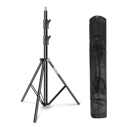EMART Heavy Duty Light Stand 8.5ft, Spring Cushioned, Aluminum Alloy Construction, Photo Video Studio Tripod with Carrying Bag for Photography Lighting, Parabolic Softbox, Flash (1 Pack) - size: 1 Pack