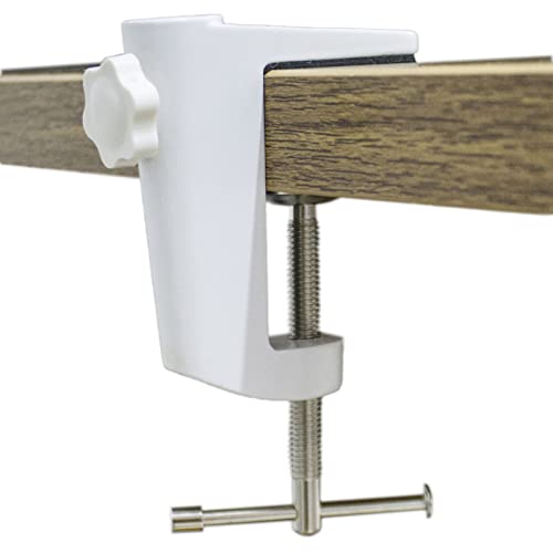 Desk lamp Clamp: 2PACK 1/2 Enlarge Hole Replacement C Clamp for Desk Light,Magnifying Glass with Light,Table Mic Stand,Mic Arm Desk Mount,Swing Arm Phone Holder,for Home Office Work Task (WHITE) - color: White